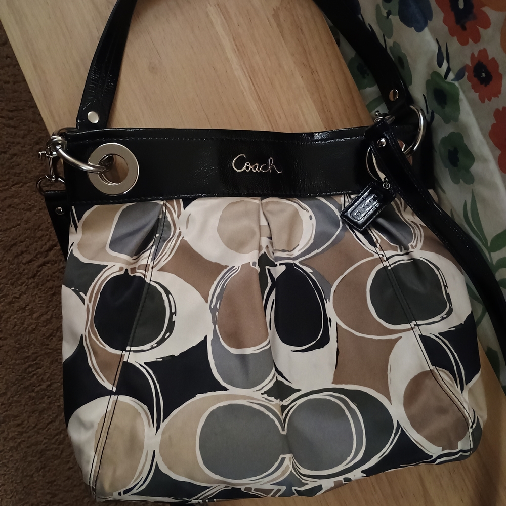 Coach Black and Gray Modern Shoulder Bag